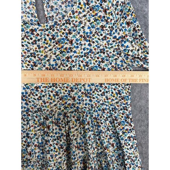 Jane and Delancey Top Women's Size L Babydoll Tiered Floral Ruffle Long Sleeve - Picture 6 of 8